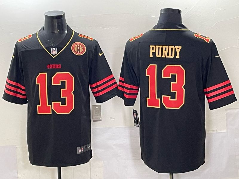 Men 2025 Nike San Francisco 49ers #13 Purdy Black Limited NFL Jersey style 0068->san francisco 49ers->NFL Jersey